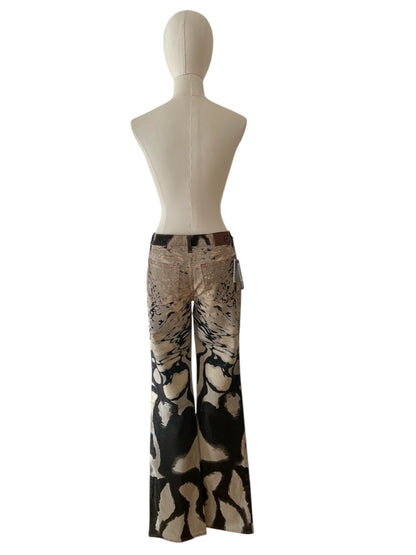 Roberto Cavalli psychedelic zebra pants