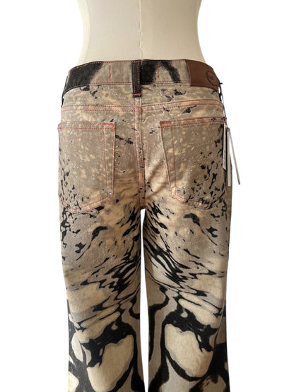 Roberto Cavalli psychedelic zebra pants