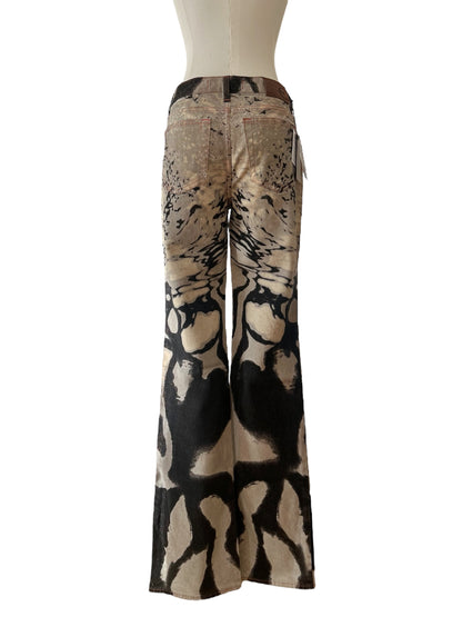 Roberto Cavalli psychedelic zebra pants