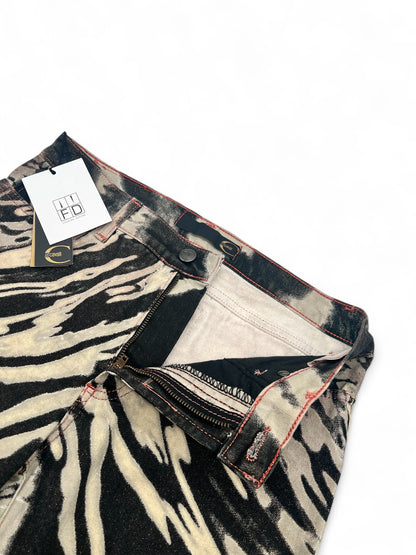 Roberto Cavalli psychedelic zebra pants