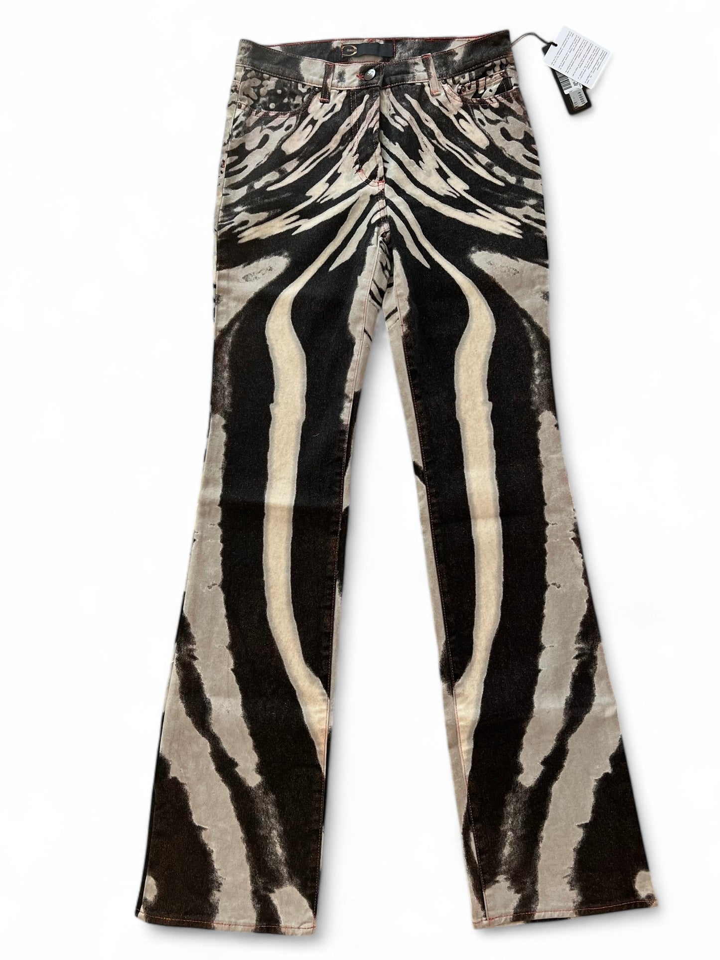 Roberto Cavalli psychedelic zebra pants