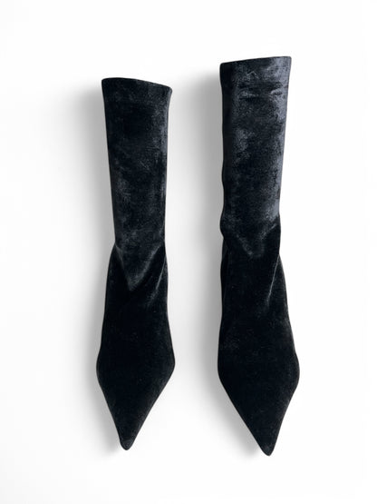 Balenciaga Knife Velvet Boots