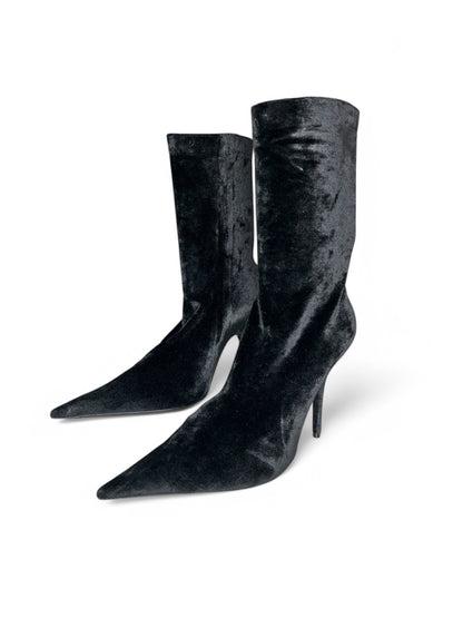 Balenciaga Knife Velvet Boots
