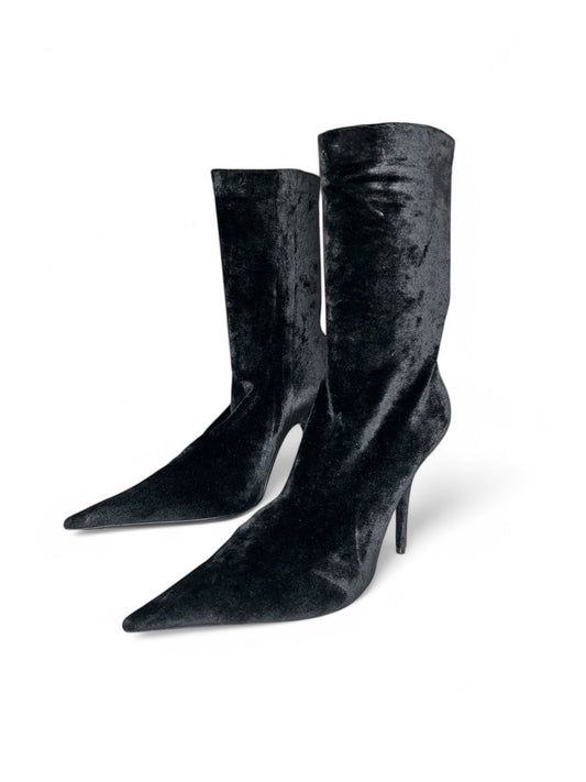 Balenciaga Knife Velvet Boots