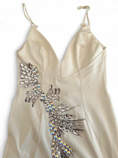 Roberto Cavalli FW 2002 long embroidered dress