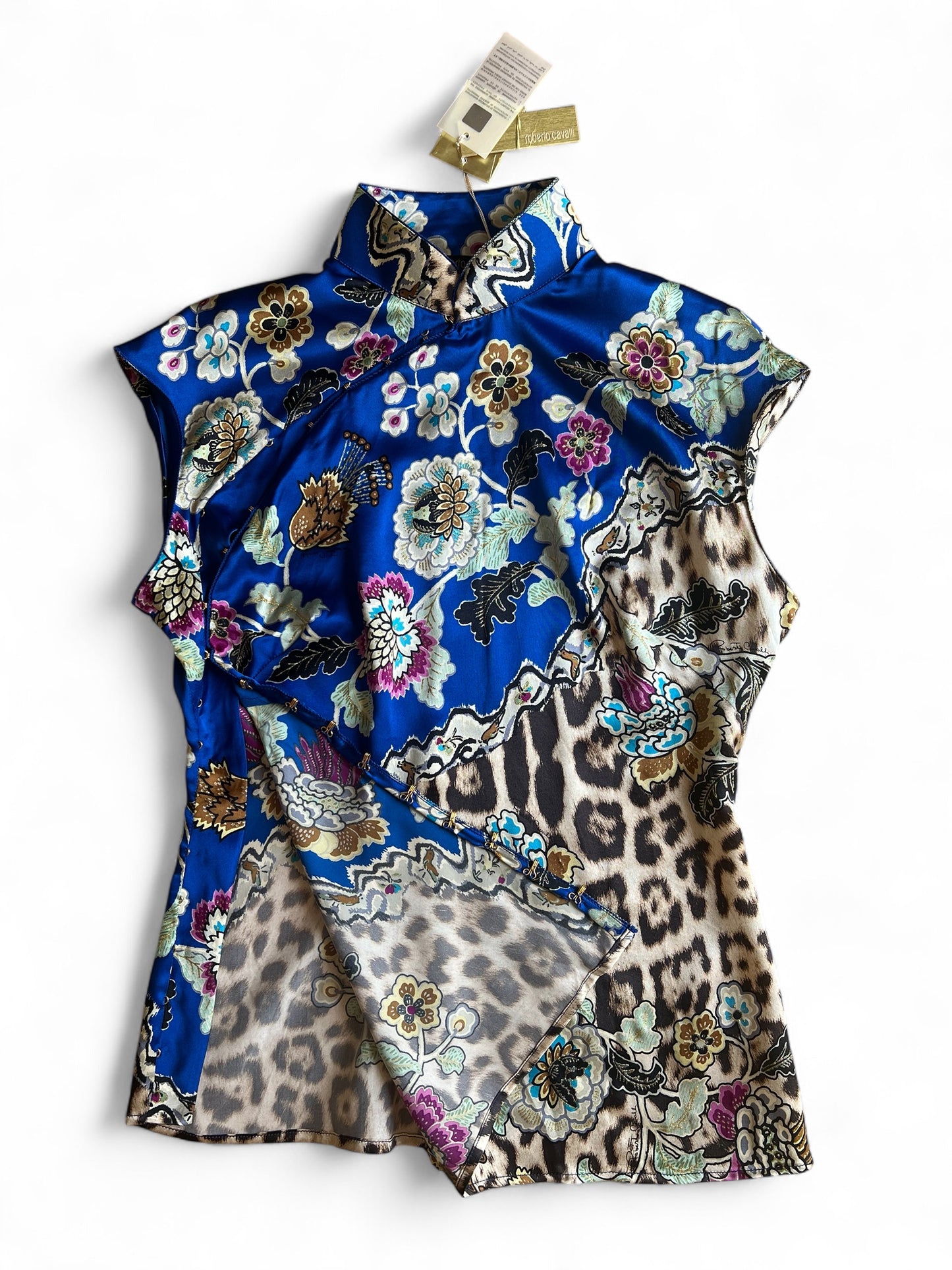 Roberto Cavalli SS2003 printed silk top