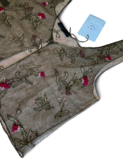 Prada FW1997  embroidered tulle ensamble