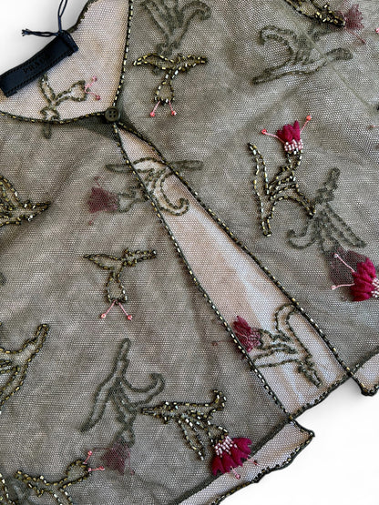 Prada FW1997  embroidered tulle ensamble