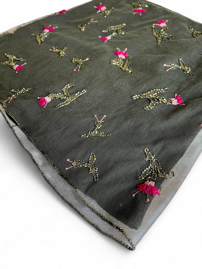 Prada FW1997  embroidered tulle ensamble