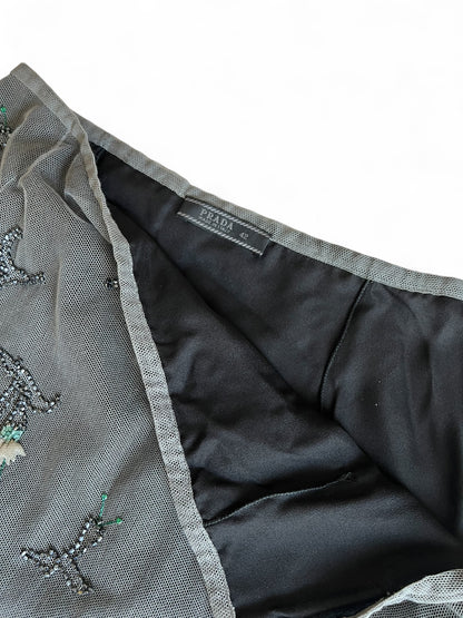 Prada FW1997  long embroidered skirt