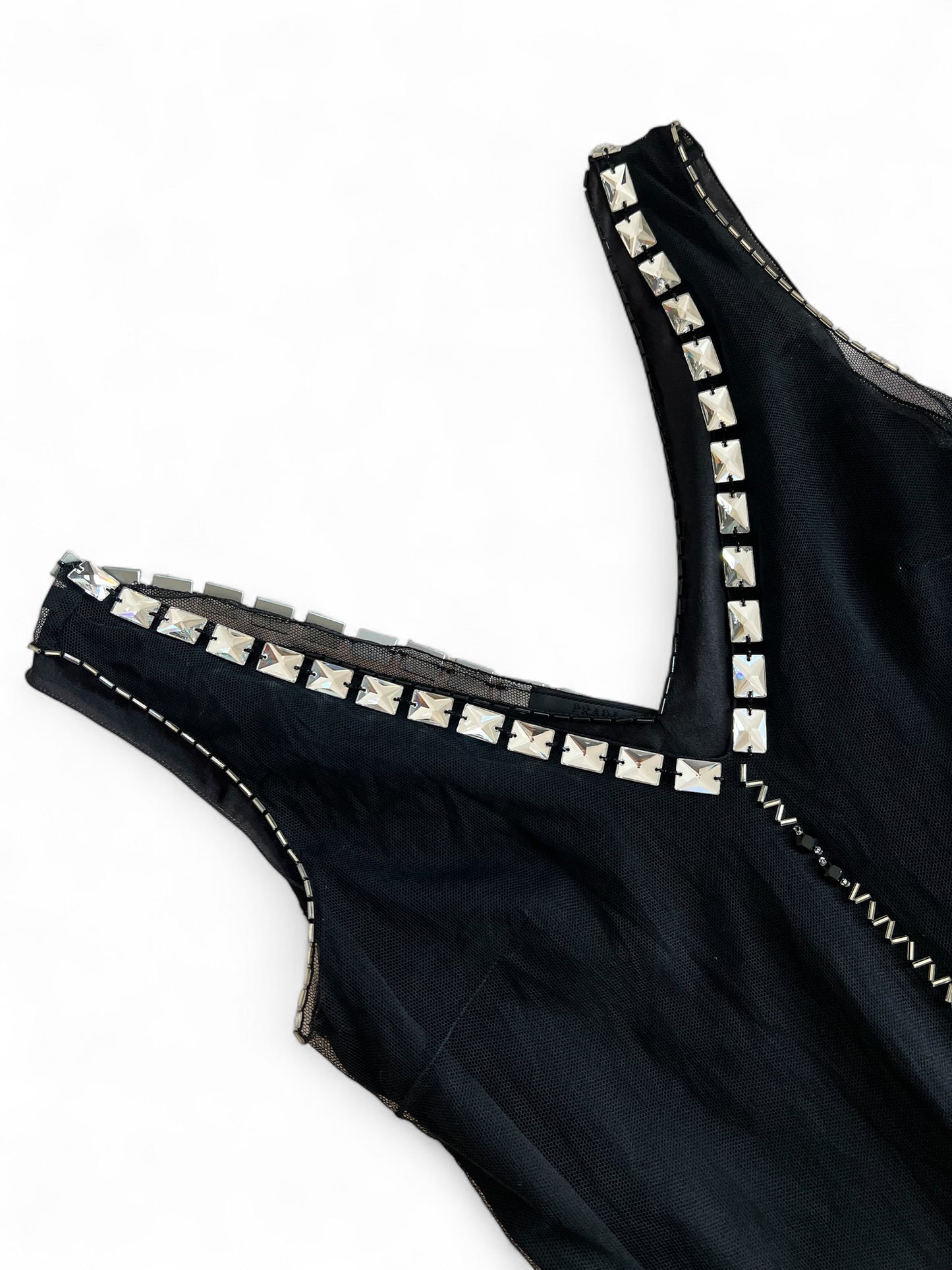Prada FW 1997 embellished mini dress