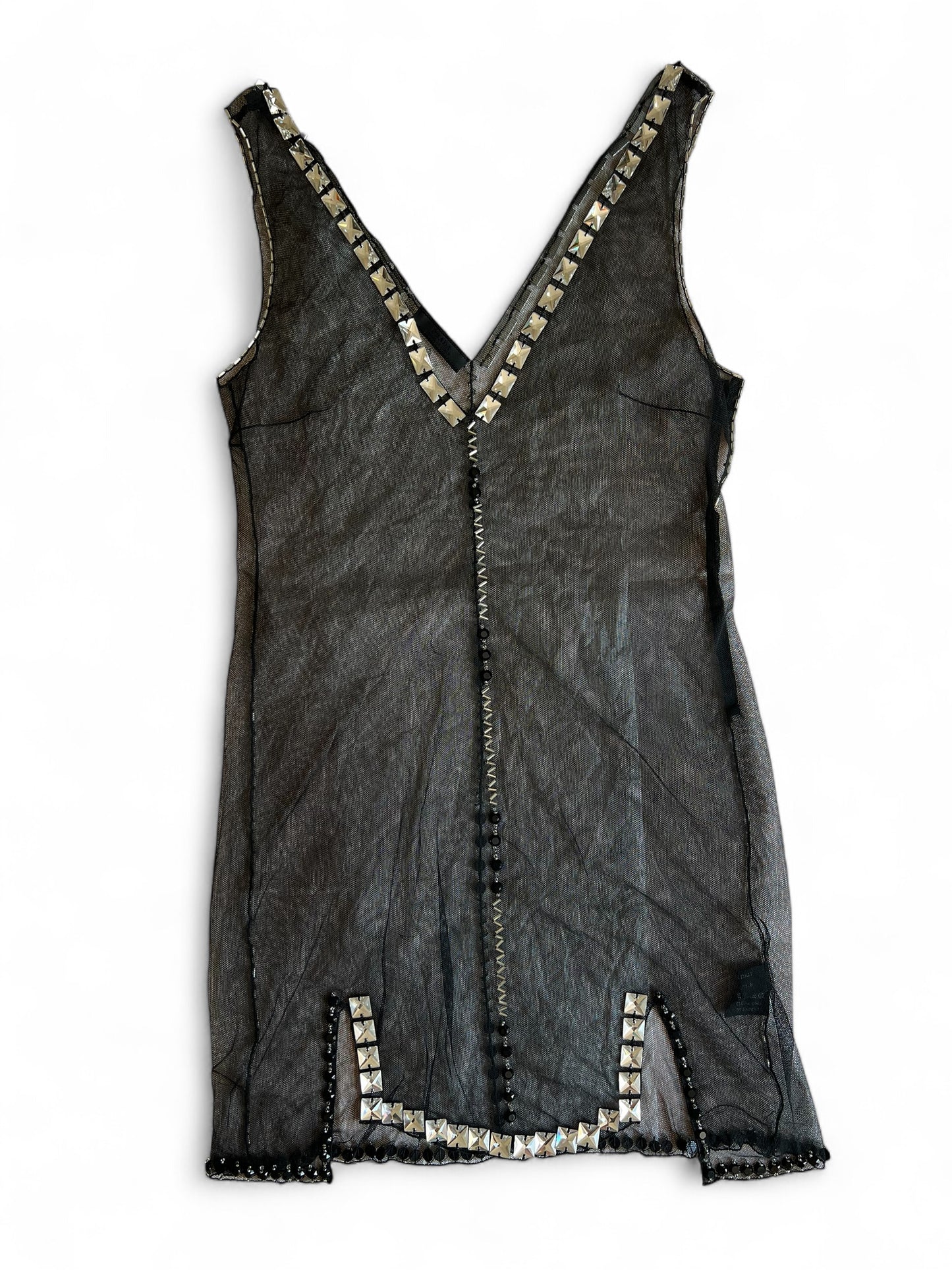 Prada FW 1997 embellished mini dress