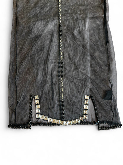 Prada FW 1997 embellished mini dress