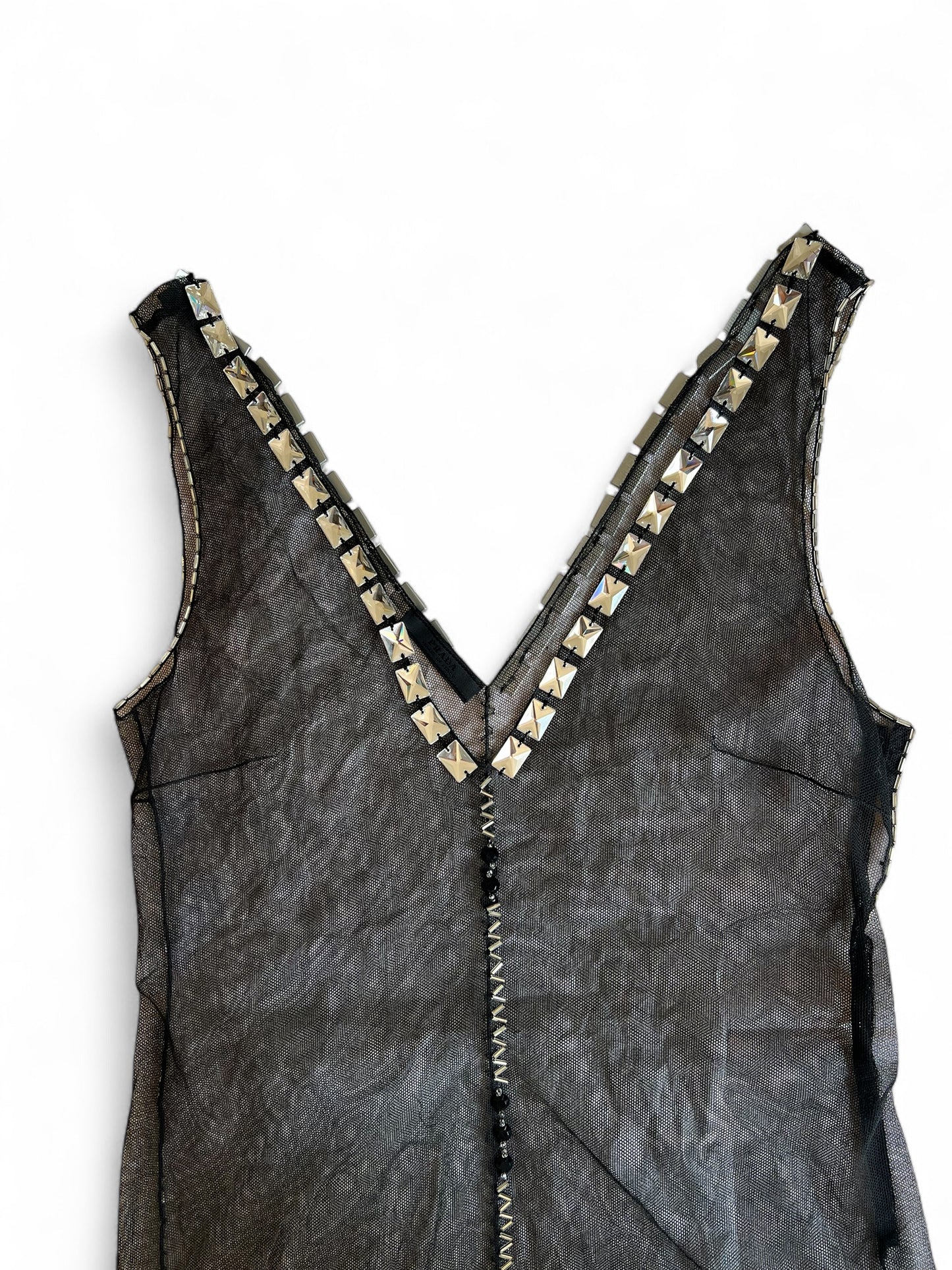 Prada FW 1997 embellished mini dress