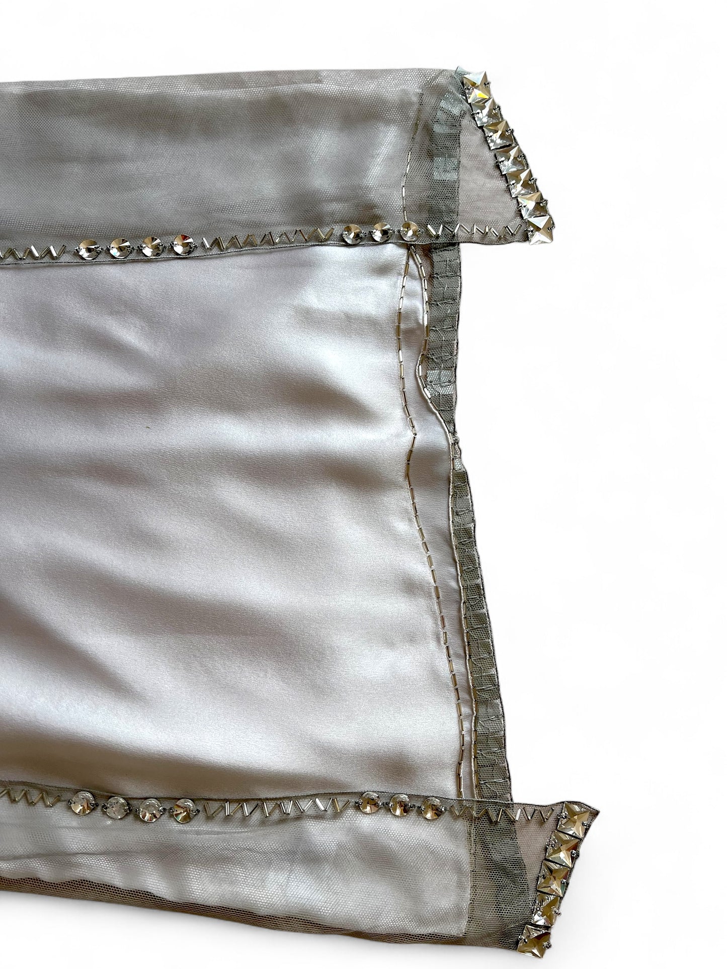 Prada FW 1997 embellished white mini dress