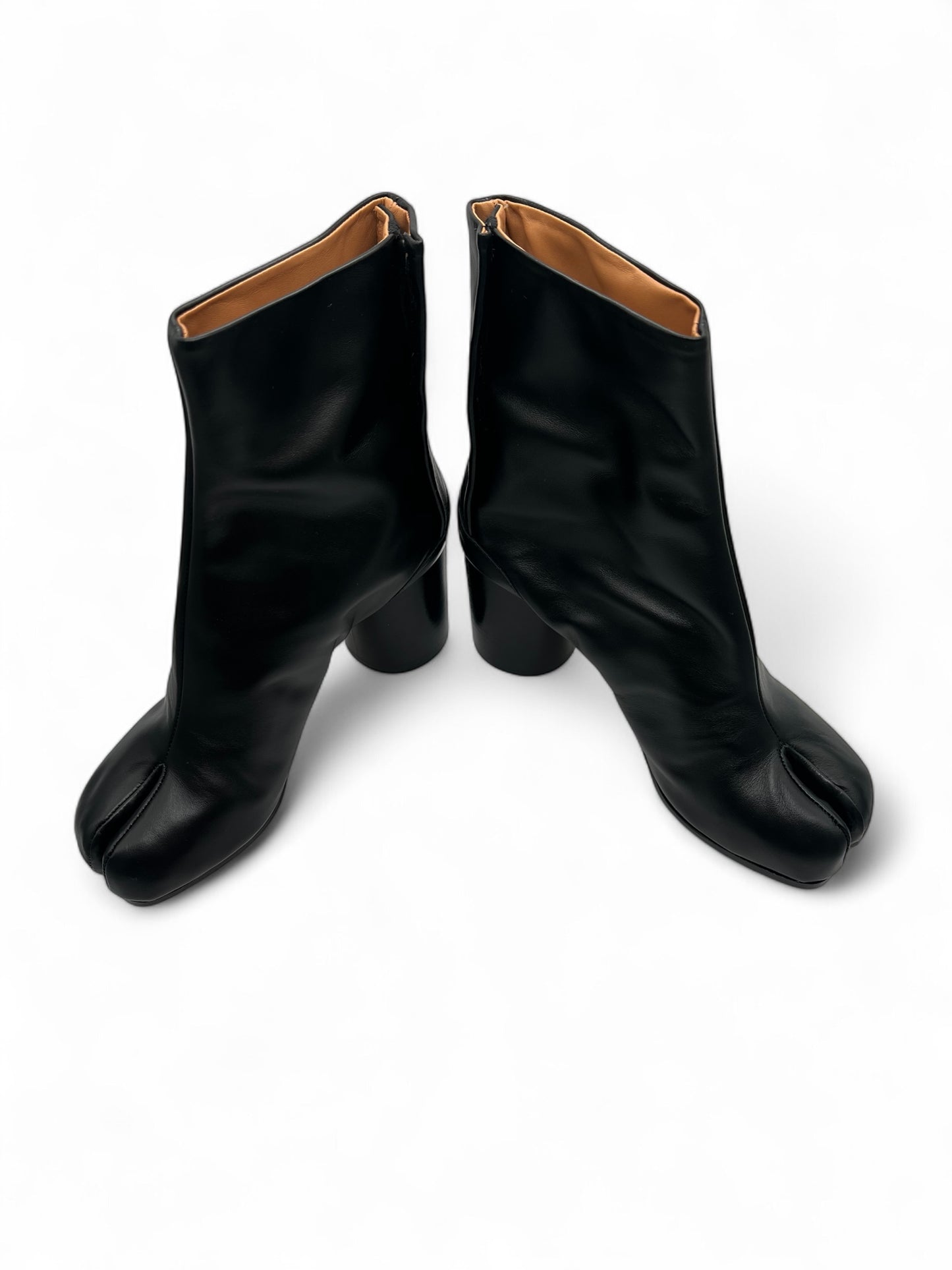 Maison Margiela Black Leather Tabi Boots – Split Toe Ankle Boots – Size 37