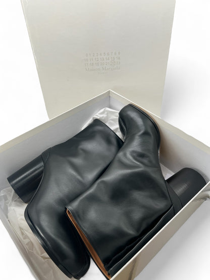 Maison Margiela Black Leather Tabi Boots – Split Toe Ankle Boots – Size 37