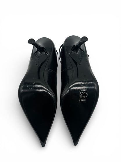 Roberto Cavalli black leather pumps