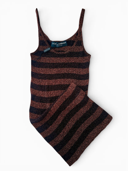 Dolce & Gabbana SS2005 copper lurex tank top
