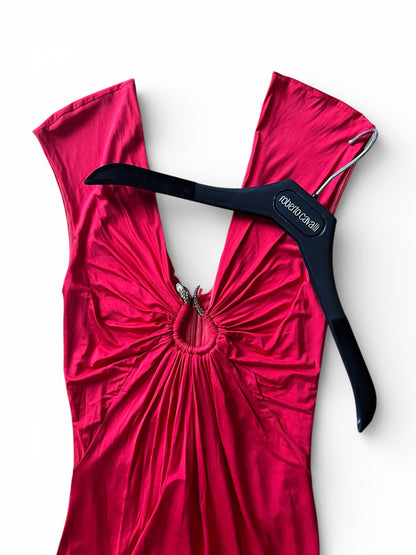 Roberto Cavalli midi viscose dress