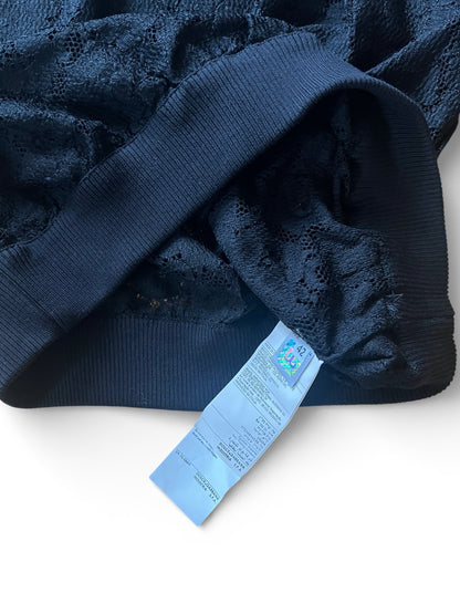 Dolce & Gabbana Vintage Lace Top with Tie-Neck