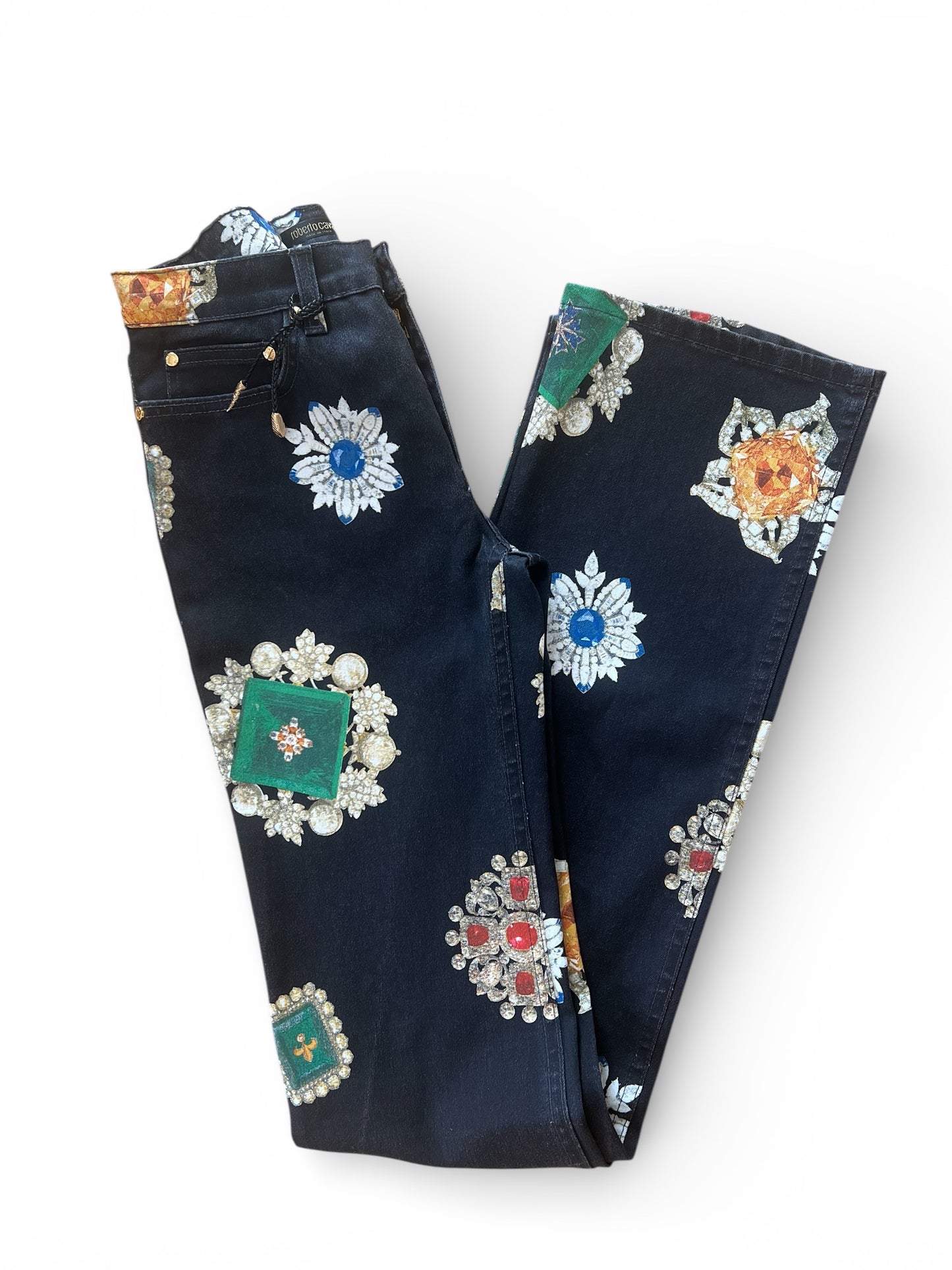 Roberto Cavalli  striking jewel-inspired print