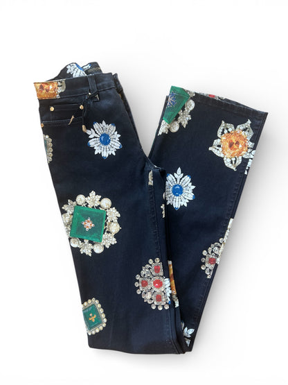 Roberto Cavalli  striking jewel-inspired print