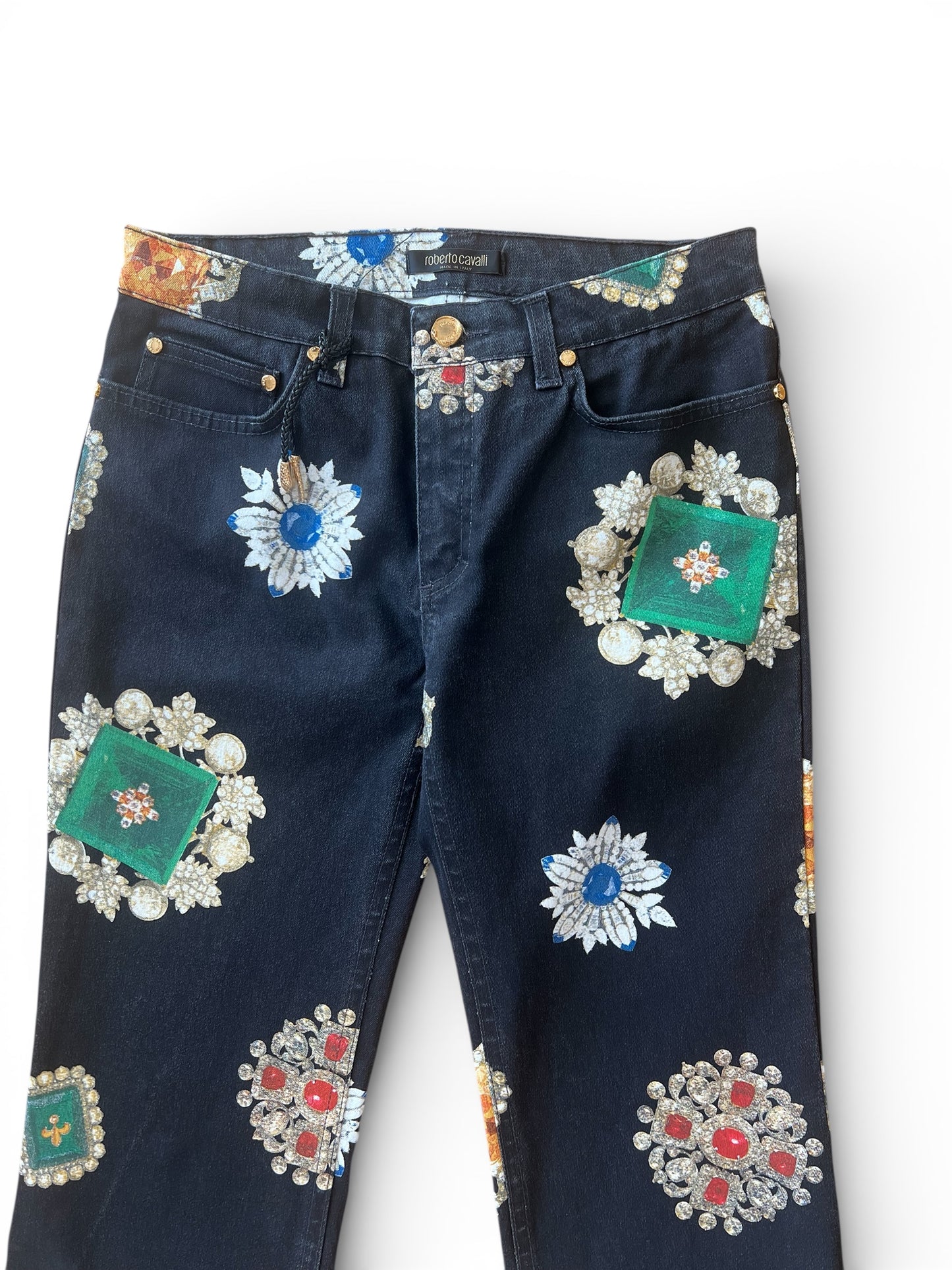Roberto Cavalli  striking jewel-inspired print