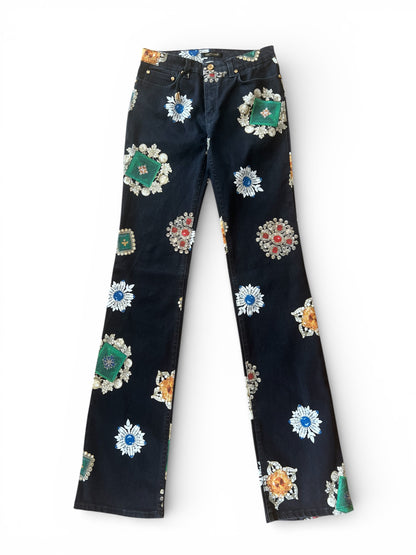 Roberto Cavalli  striking jewel-inspired print