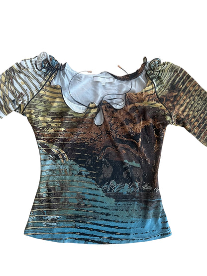 Roberto Cavalli SS2002 Lion Savage Top