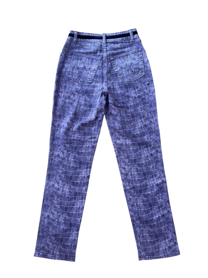 Blumarine Vintage Crocodile Print Two Piece Set – Y2K Embellished Top & Pants – Made in Italy