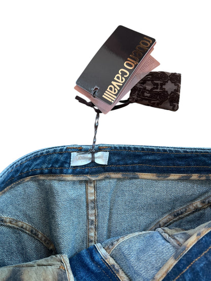 Roberto Cavalli  Denim Skirt | Y2K Low Rise Mermaid Jean Skirt