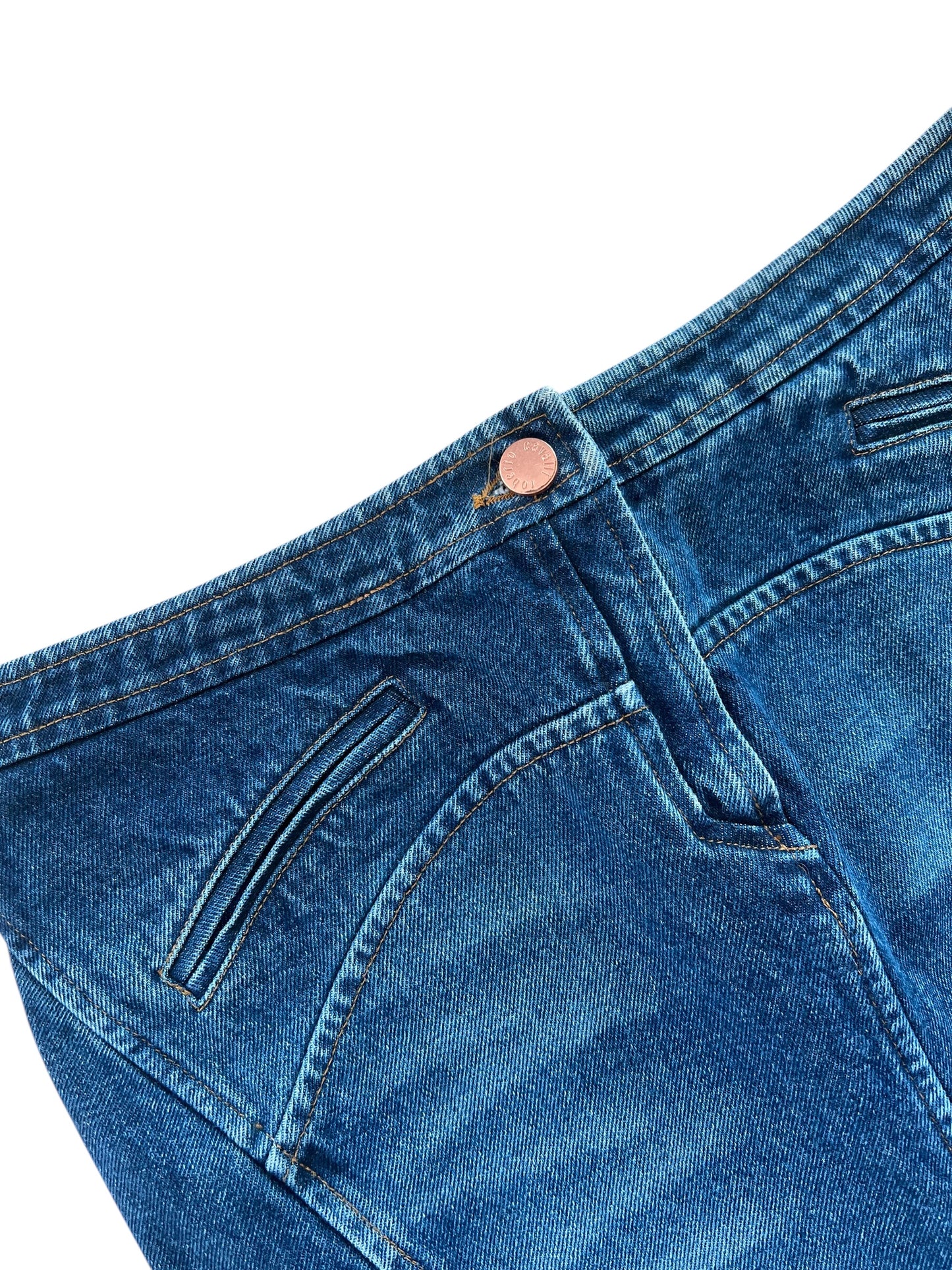 Roberto Cavalli  Denim Skirt | Y2K Low Rise Mermaid Jean Skirt