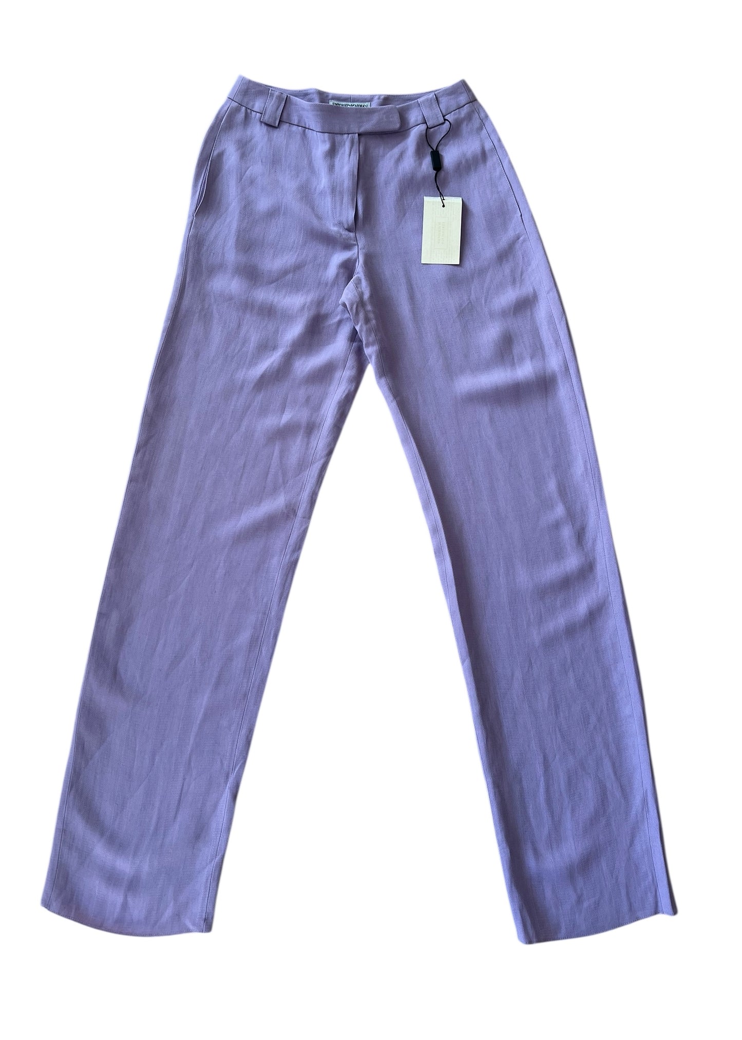 Emporio Armani  Vintage Lavender Wide Leg Trousers | Italian Tailored Pants