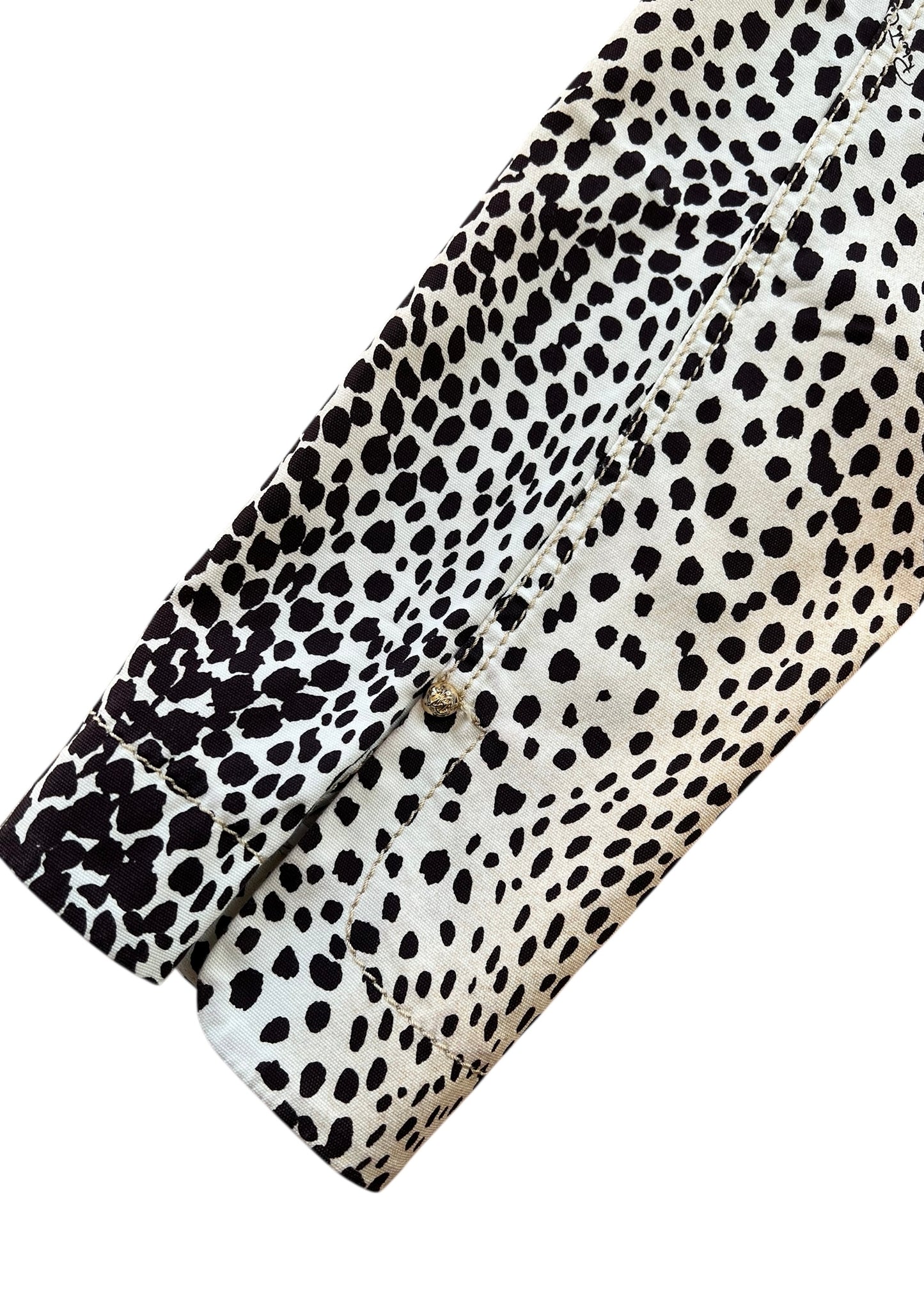 Roberto Cavalli Leopard Print Cropped Pants with RC Jewel Belt Buckle | Y2K Designer Animal Print Trousers