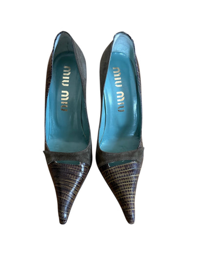 Miu Miu 90s Leather & Suede Pumps