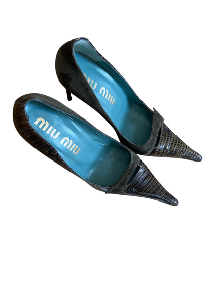Miu Miu 90s Leather & Suede Pumps