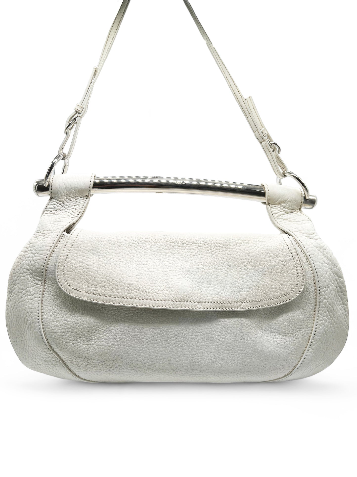 Prada creamy beige leather bag