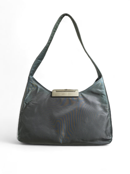 Prada grey iridescent classic bag