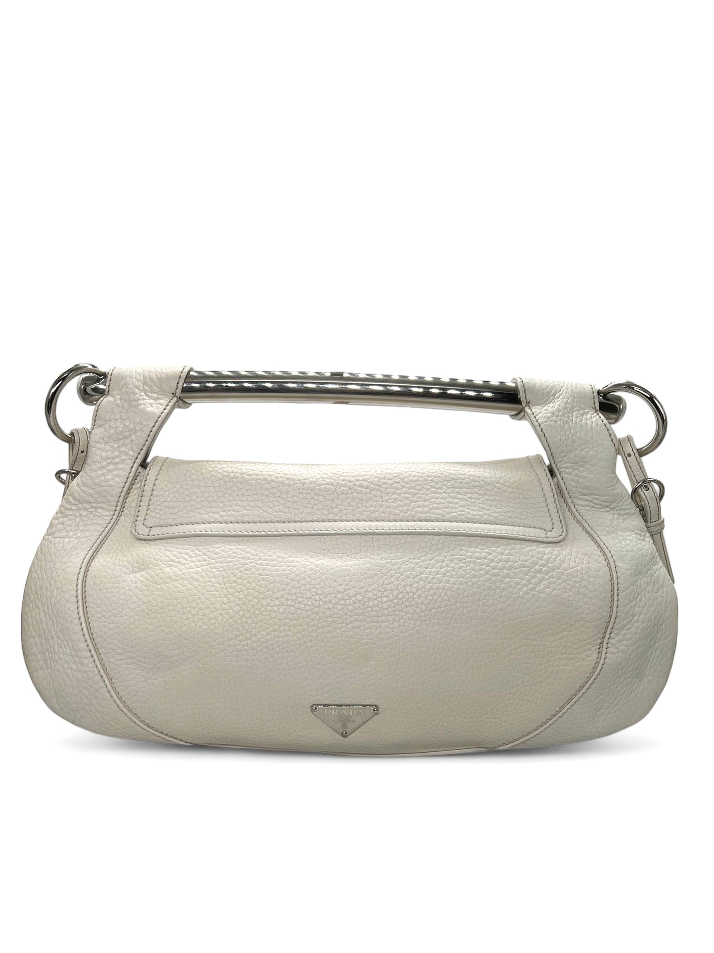 Prada creamy beige leather bag